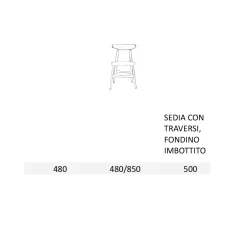 Sedia Sala da Pranzo Imbottita in Legno Massello Made in Italy - Salicornia