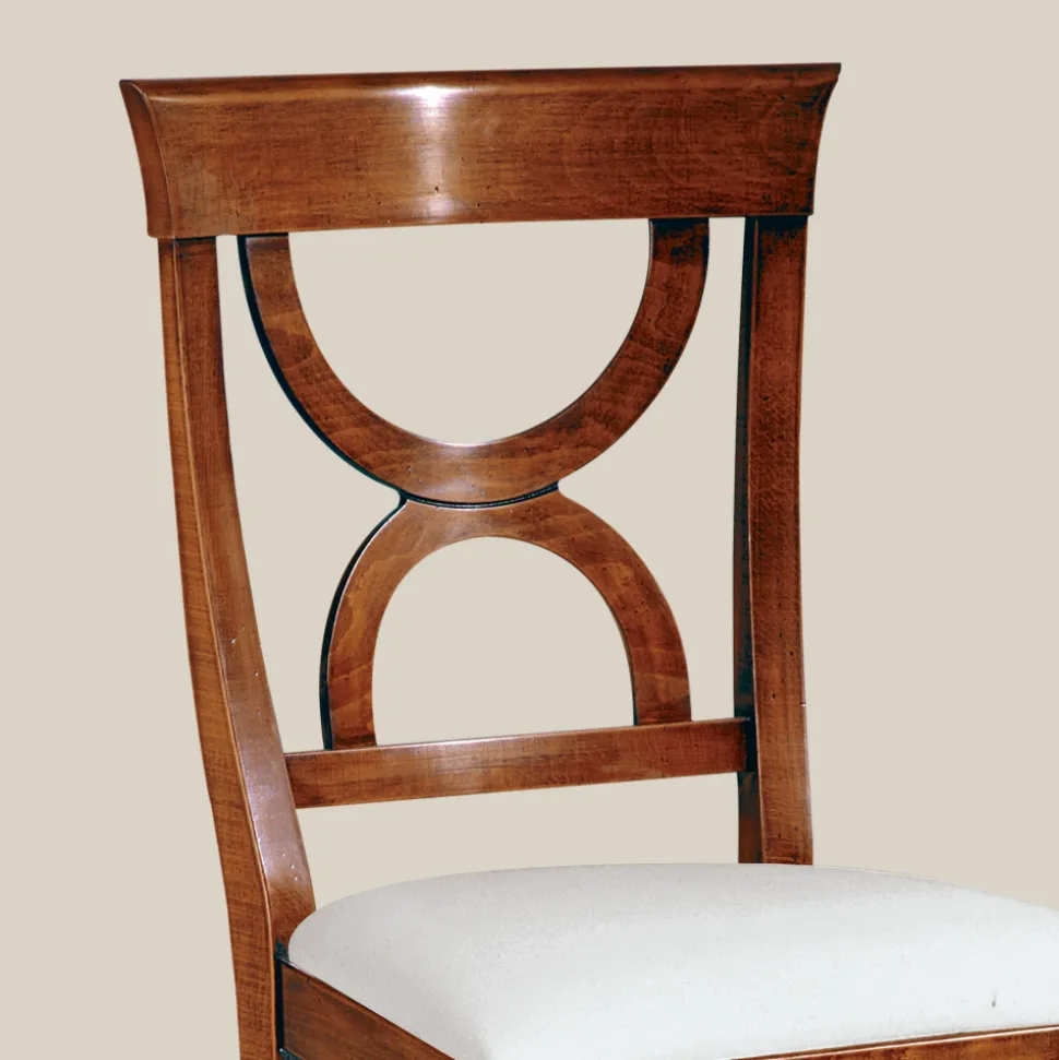 Sedia Sala da Pranzo in Legno e Tessuto Stile Classico Made in Italy - Helisa