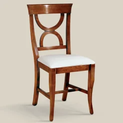 Sedia Sala da Pranzo in Legno e Tessuto Stile Classico Made in Italy - Helisa