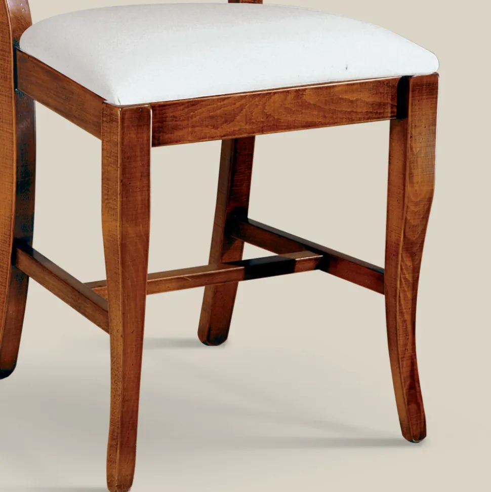 Sedia Sala da Pranzo in Legno e Tessuto Stile Classico Made in Italy - Helisa