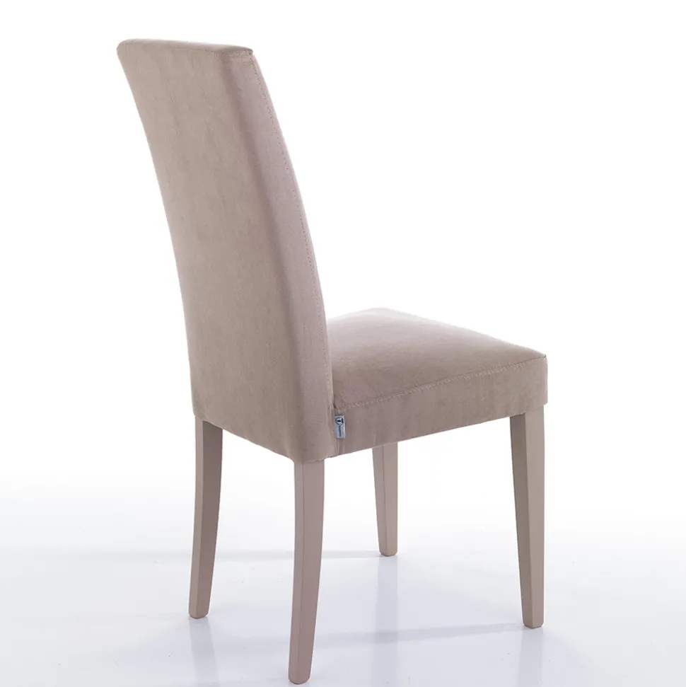 Sedia Sala da Pranzo in Microfibra e Legno Made in Italy 2 Pezzi - Simonella