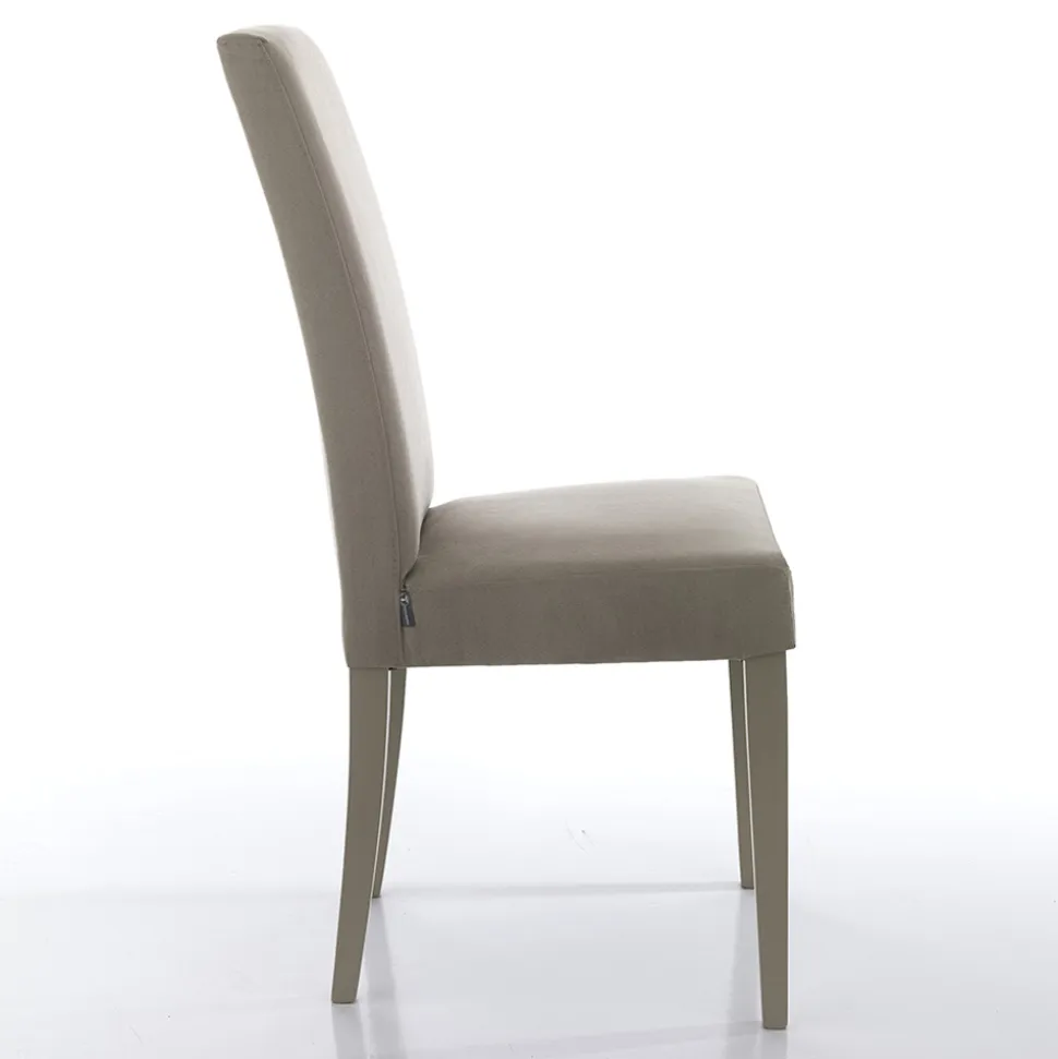 Sedia Sala da Pranzo in Microfibra e Legno Made in Italy 2 Pezzi - Simonella