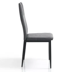 Sedia Sala da Pranzo in Pelle Sintetica Invecchiata 4 Pezzi - Cassandra