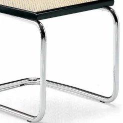 Sedia Ufficio in Paglia con Struttura in Acciaio e Legno Made in Italy - Baviera