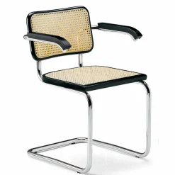 Sedia Ufficio in Paglia con Struttura in Acciaio e Legno Made in Italy - Baviera
