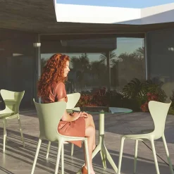 Sedie da Giardino di Design Impilabile in Polipropilene 4 Pezzi - Love by Vondom