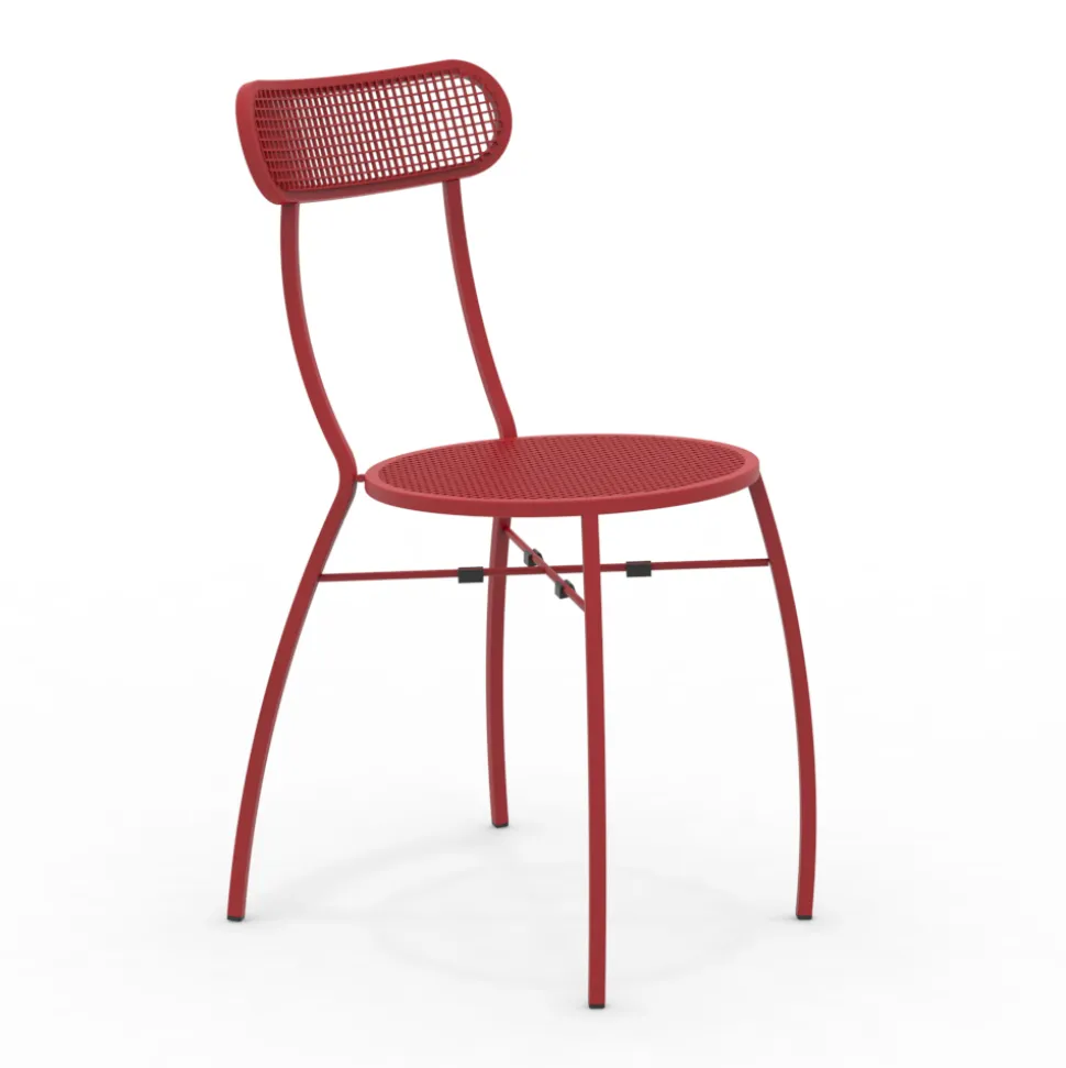 4 Sedie da Giardino in Metallo di Diversi Colori Made in Italy - Siepe