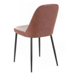 4 Sedie da Interno in Soft-touch di Diversi Colori e Gambe in Metallo - Hugo