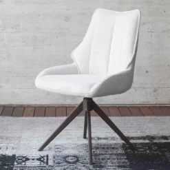 2 Sedie da Interno Metallo Bronzo Seduta Tessuto Bliss - Varen
