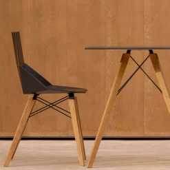 Sedie da Soggiorno o Cucina in Polipropilene e Legno - Faz Wood by Vondom