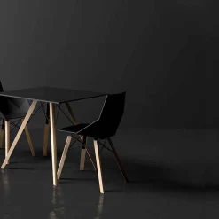 Sedie da Soggiorno o Cucina in Polipropilene e Legno - Faz Wood by Vondom