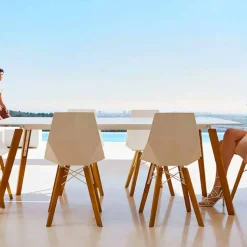 Sedie da Soggiorno o Cucina in Polipropilene e Legno - Faz Wood by Vondom