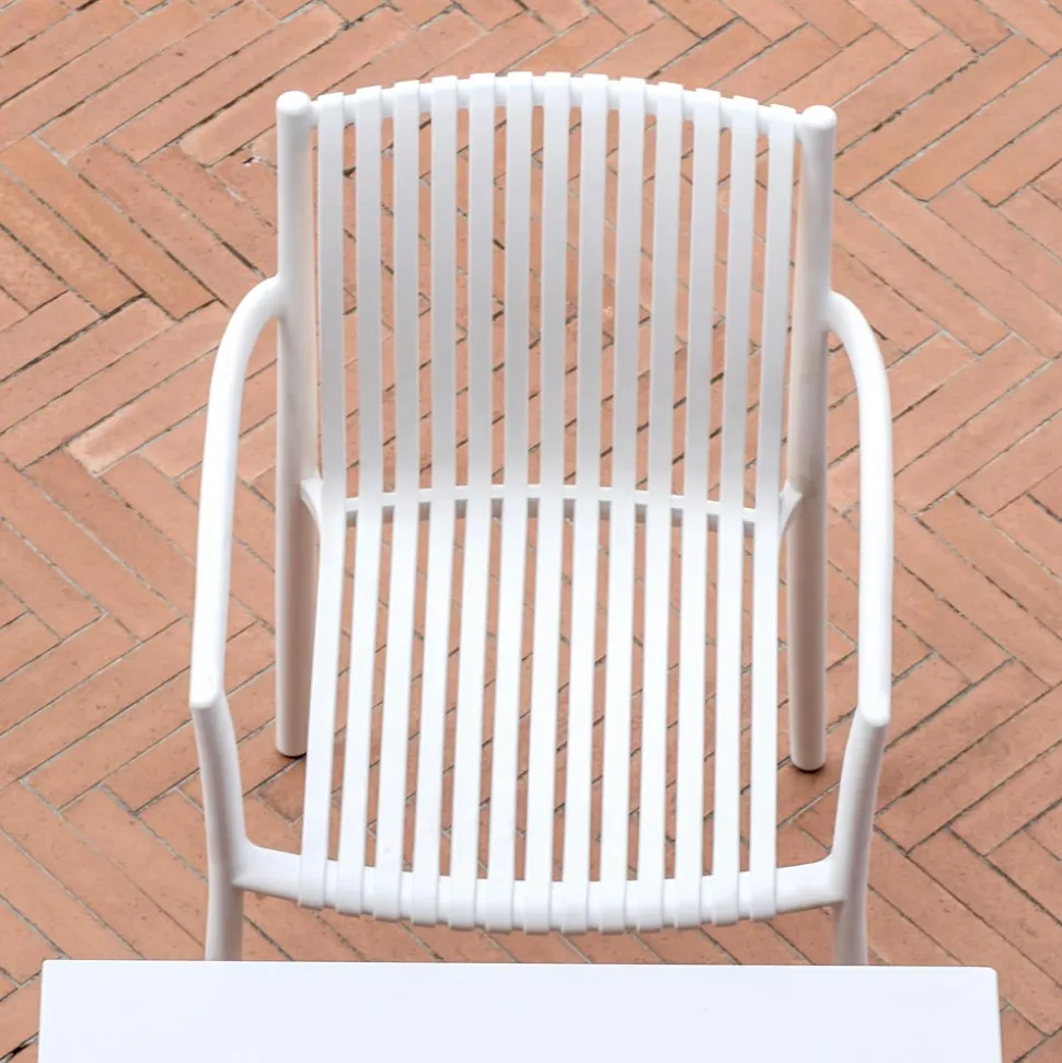 4 Sedie Impilabili da Giardino in Polipropilene Resistente ai Raggi UV - Ondara