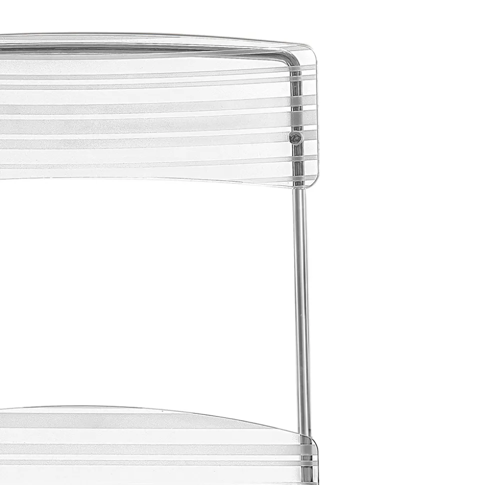 2 Sedie Impilabili in Plexiglass e Ferro Made in Italy - Timon