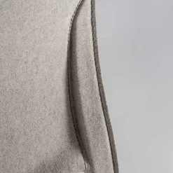 2 Sedie Impilabili in Polipropilene, Fibra di Vetro e Rivestite in Lana Grigia - Cut