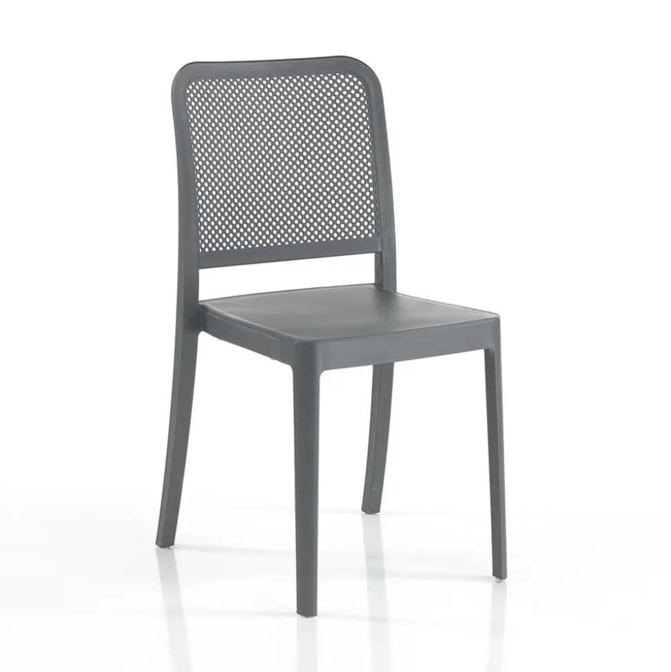 4 Sedie Indoor e Outdoor Impilabili in Polipropilene - Pavone