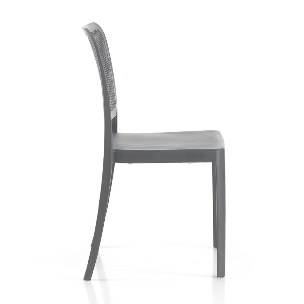 4 Sedie Indoor e Outdoor Impilabili in Polipropilene - Pavone