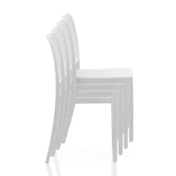 4 Sedie Indoor e Outdoor Impilabili in Polipropilene - Pavone