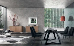 4 Sedie per Sala da Pranzo Imbottite Rivestite in Velluto Made in Italy – Granella