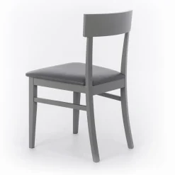 4 Sedie Realizzate con Seduta in Similpelle, Struttura e Gambe in Legno Laccato - Taikiri