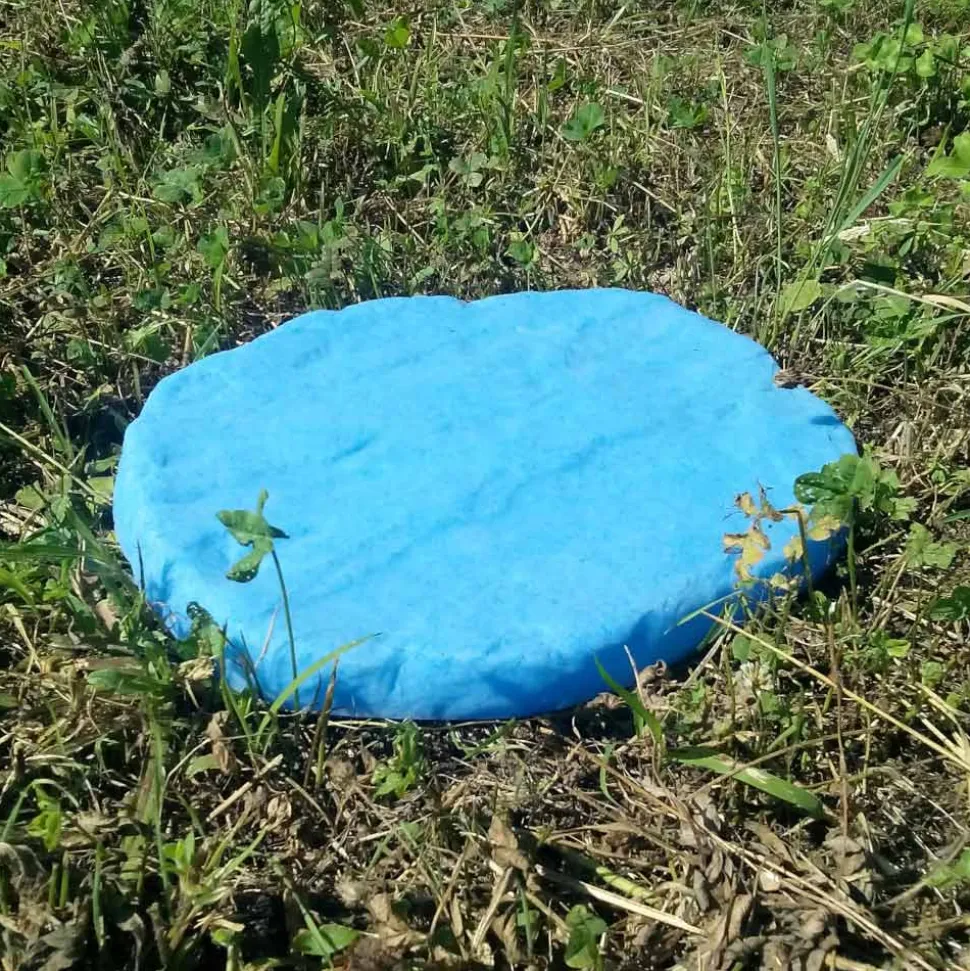 Segnapassi da Giardino a Forma di Sasso Fluo Bianco o Blu 4 Pezzi - Sasso