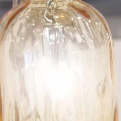 Selene Bossa Nova lampada da tavolo Ø10 H 26cm in vetro soffiato ambra