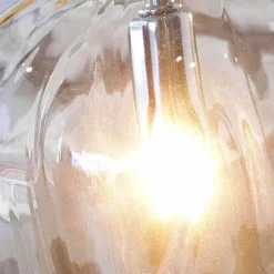 Selene Bossa Nova lampada da tavolo Ø15 H 21cm in vetro soffiato ambra