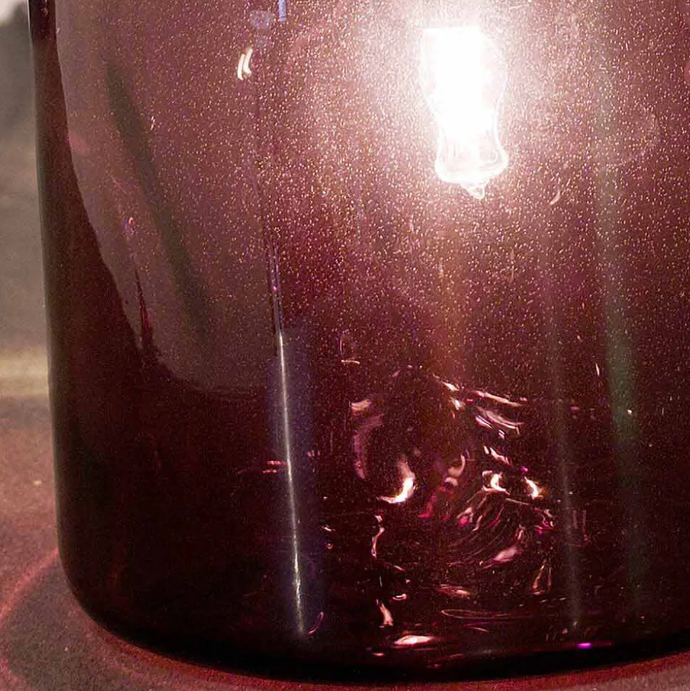 Selene Bossa Nova lampada da tavolo Ø11 H16cm, vetro soffiato ametista