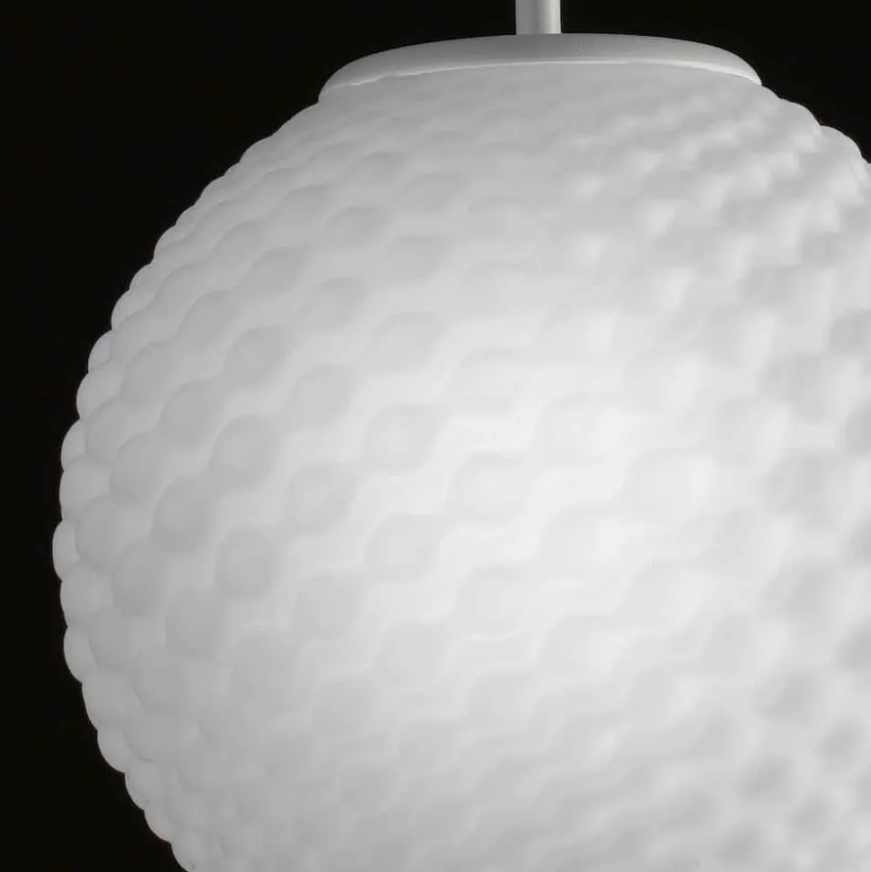 Selene Domino lampadario in vetro soffiato fatto a mano Ø27 H 27/140cm