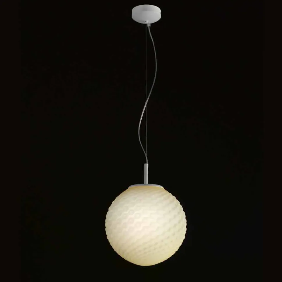 Selene Domino lampadario in vetro soffiato fatto a mano Ø27 H 27/140cm