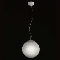 Selene Domino lampadario in vetro soffiato fatto a mano Ø27 H 27/140cm