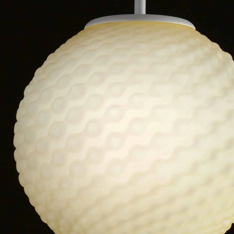 Selene Domino lampadario in vetro soffiato fatto a mano Ø27 H 27/140cm