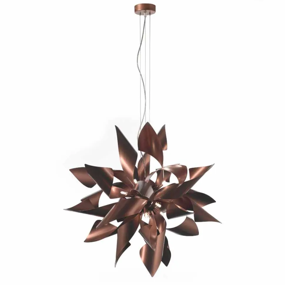 Selene Ginger lampda a sospensione in metallo made in Italy Ø80 H200cm