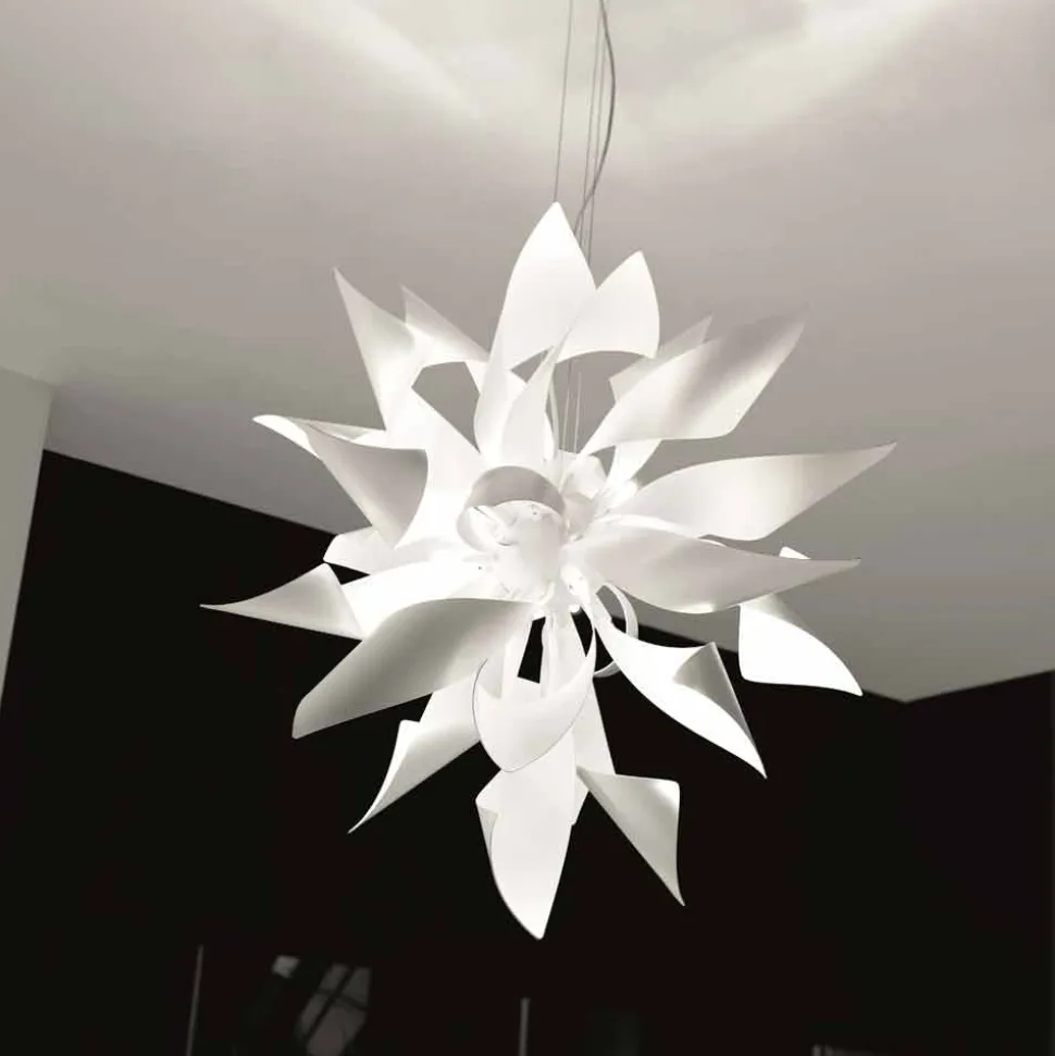 Selene Ginger lampda a sospensione in metallo made in Italy Ø80 H200cm