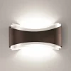 Selene Ionica lampada a muro made in Italy,40x12H20cm, acciaio e vetro