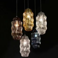 Selene Origami lampada a sospensione in vetro soffiato Ø16 H 30/140cm