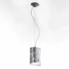 Selene Papiro lampada a sospensione moderna in cristallo Ø15 H 125cm