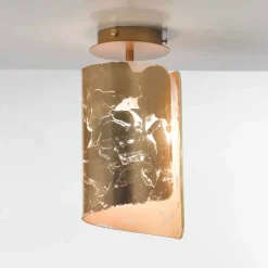 Selene Papiro lampada da soffitto in cristallo Ø15 H30cm,made in Italy