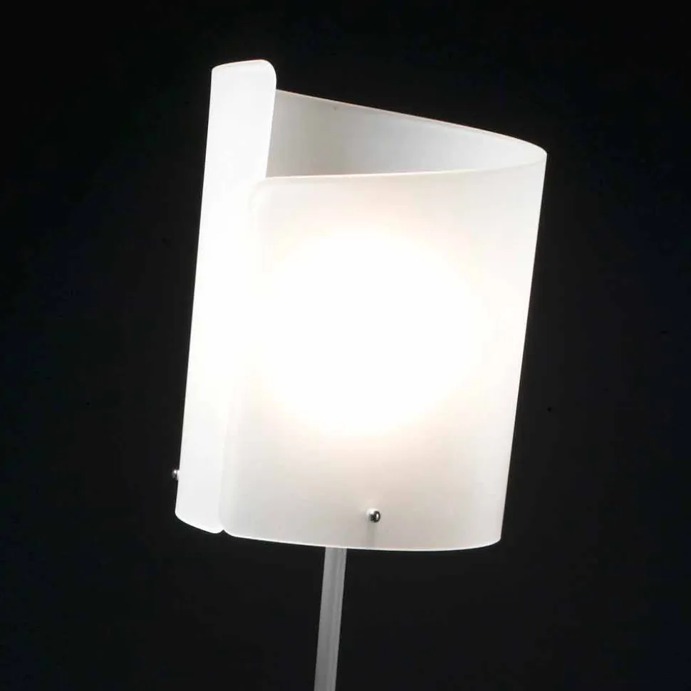 Selene Papiro lampada da terra di design in cristallo Ø26 H185cm