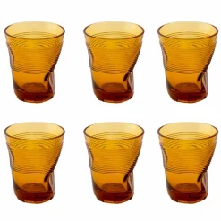 Servizio Bicchieri Acqua in Vetro Colorato 12 Pezzi Design Particolare - Sarabi