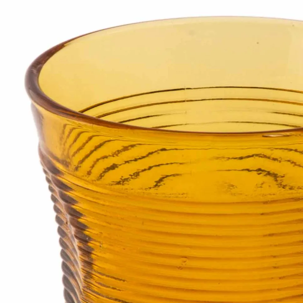 Servizio Bicchieri Acqua in Vetro Colorato 12 Pezzi Design Particolare - Sarabi