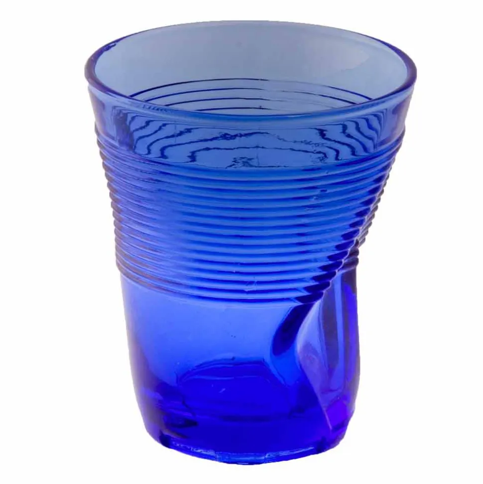 Servizio Bicchieri Acqua in Vetro Colorato 12 Pezzi Design Particolare - Sarabi