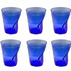 Servizio Bicchieri Acqua in Vetro Colorato 12 Pezzi Design Particolare - Sarabi