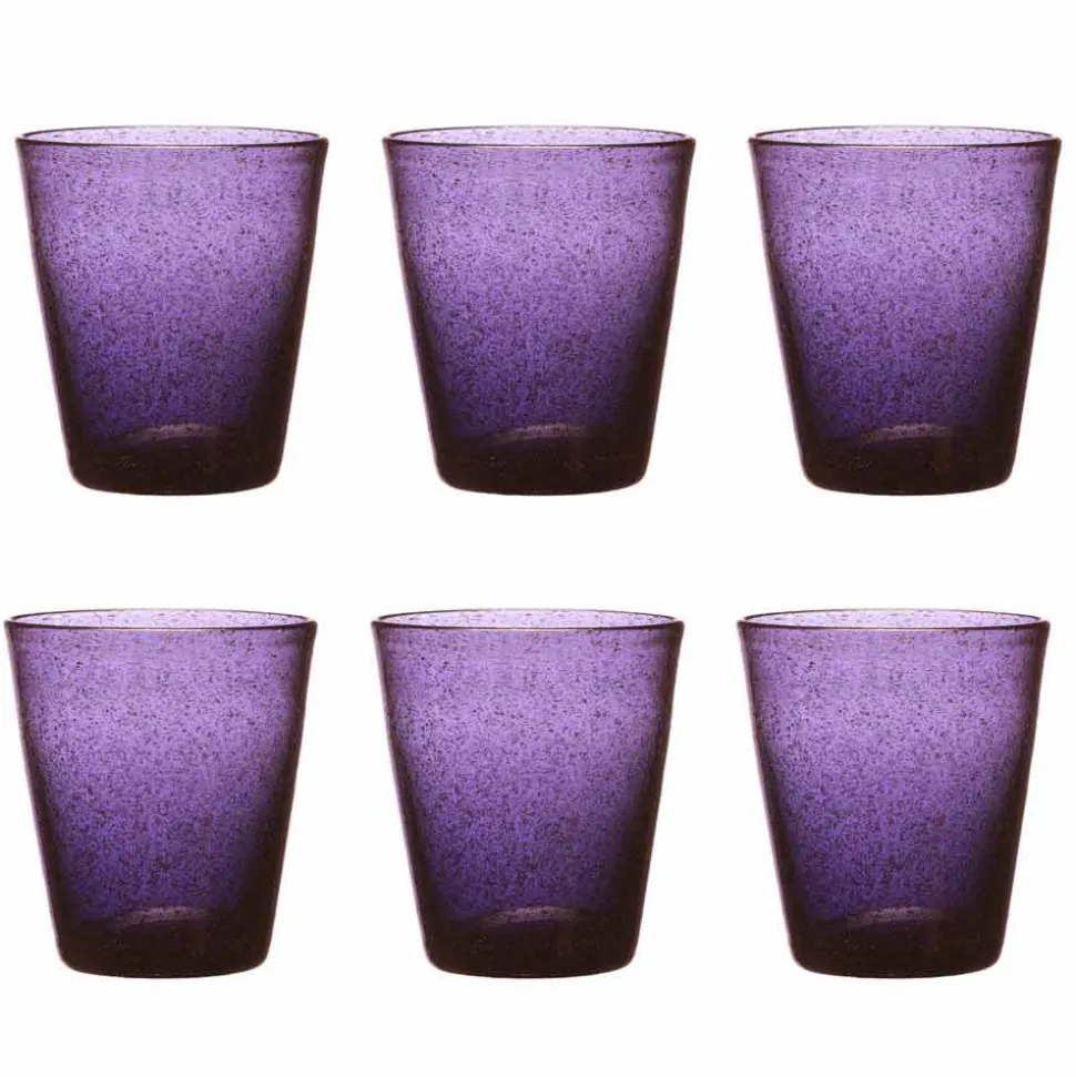 Servizio 12 Bicchieri Colorati in Vetro Soffiato dal Design Moderno - Pumba