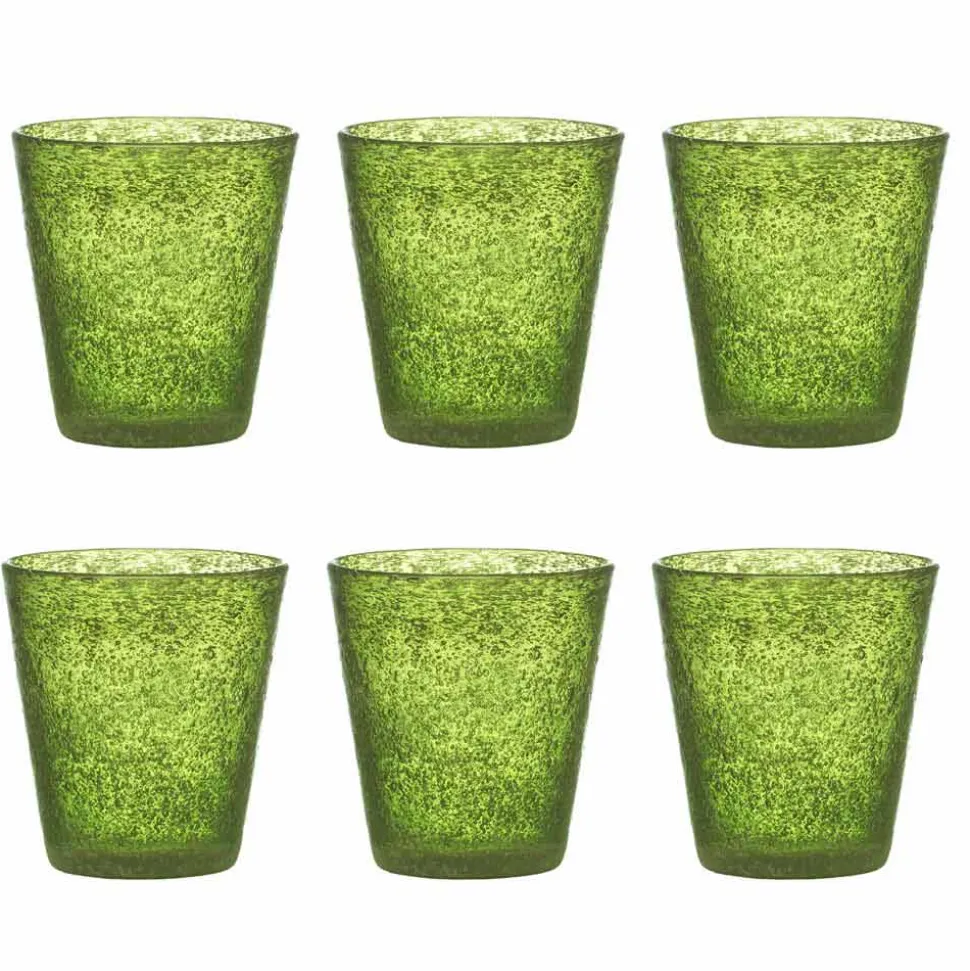 Servizio 12 Bicchieri Colorati in Vetro Soffiato dal Design Moderno - Pumba