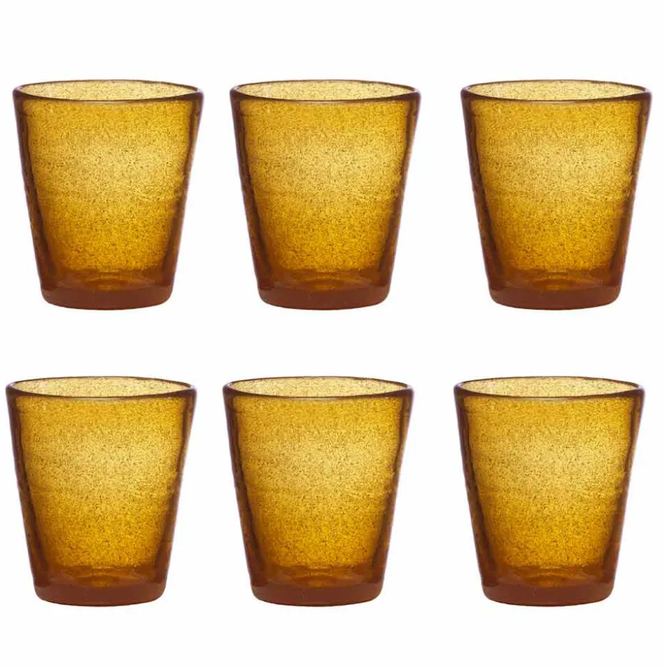 Servizio 12 Bicchieri Colorati in Vetro Soffiato dal Design Moderno - Pumba