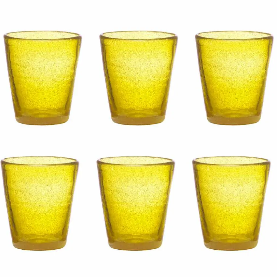 Servizio 12 Bicchieri Colorati in Vetro Soffiato dal Design Moderno - Pumba