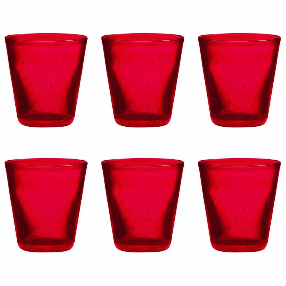 Servizio 12 Bicchieri Colorati in Vetro Soffiato dal Design Moderno - Pumba