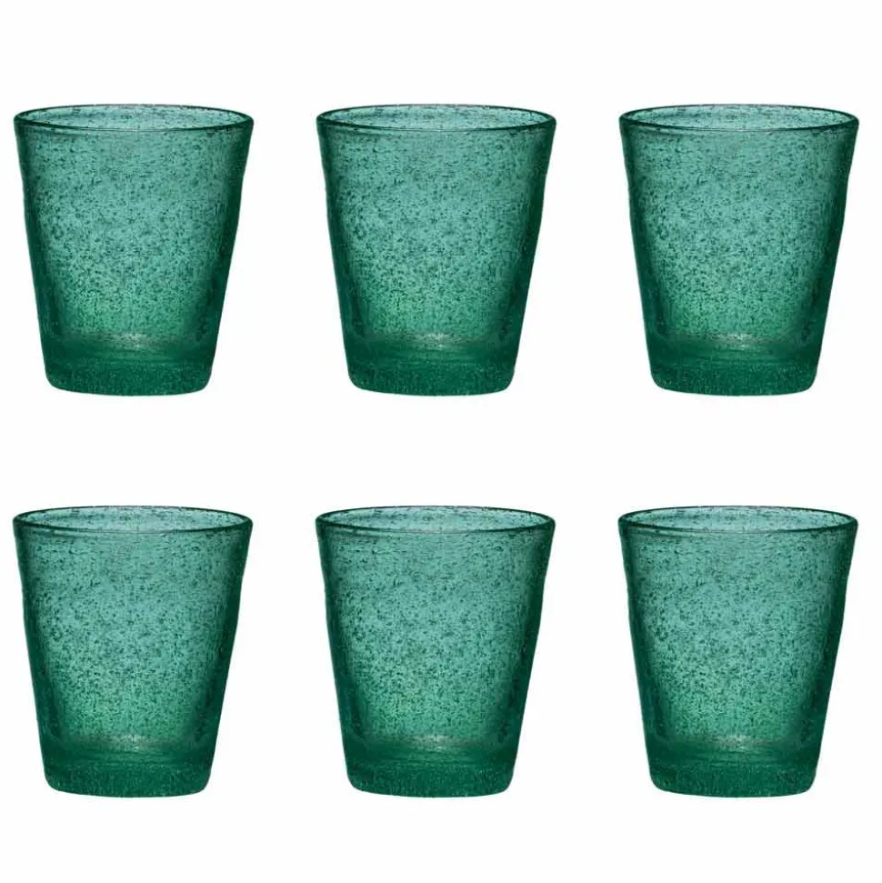 Servizio 12 Bicchieri Colorati in Vetro Soffiato dal Design Moderno - Pumba