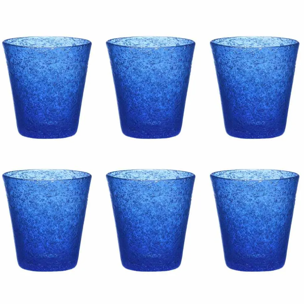 Servizio 12 Bicchieri Colorati in Vetro Soffiato dal Design Moderno - Pumba